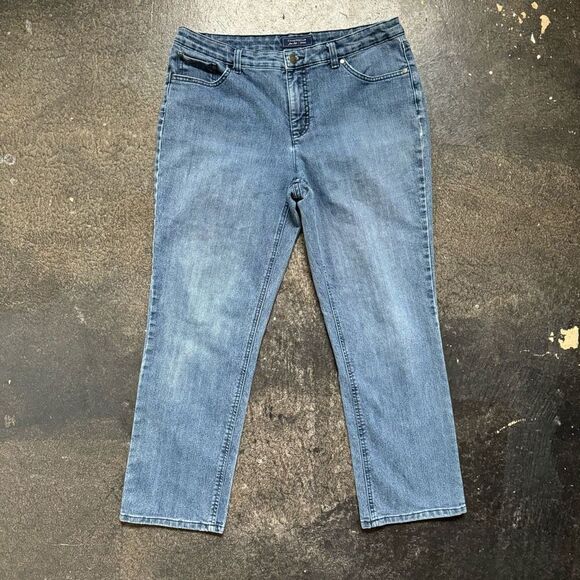 Charter Club Women’s Blue Cotton Medium Wash Jeans Petite Sz 33 Waist - Picture 4 of 16